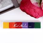 Штемпельная подушка "Цветная" (1 подушка -6 цветов), 2,2х1,5х13,3 см - Фото 1