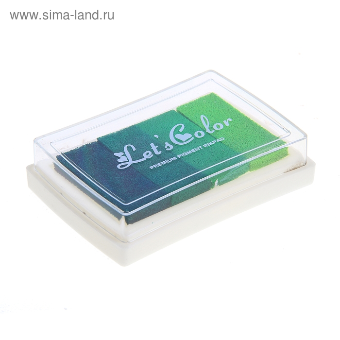 Штемпельная подушка "4 цвета" МИКС 7,5х5,5х1,8 см - Фото 1