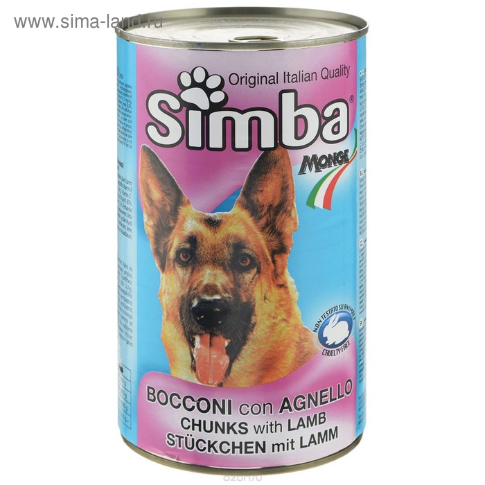 Влажный корм Simba Dog для собак, кусочки ягненка, 415 г - Фото 1