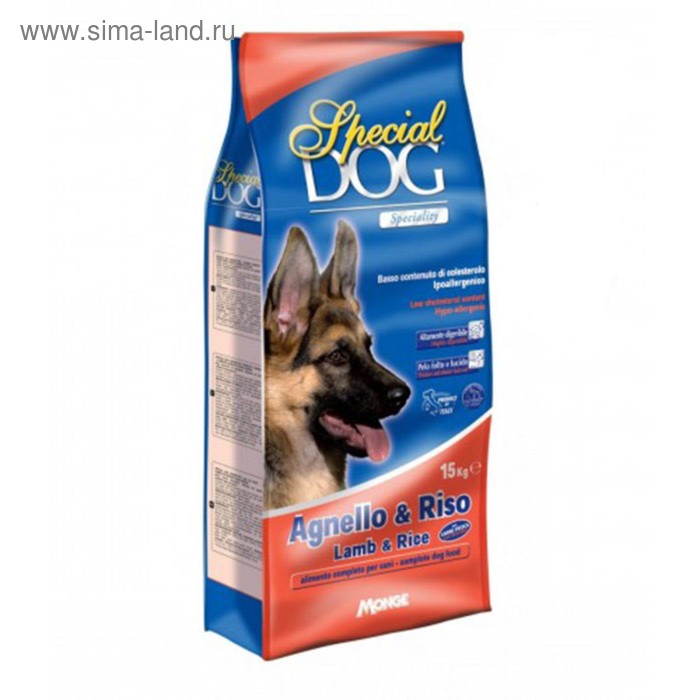 Сухой корм Special Dog для собак с чувств. кожей и пищ-ем, ягненок/рис, 15 кг. - Фото 1