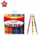 Мелки восковые 16 цветов Crown Art Story, выкручивающийся стержень - Фото 5