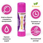 Клей-карандаш, Crown Magic PVP, с цветным индикатором, 8 г - Фото 2