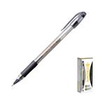 Ручка гелевая Crown HJR-500RNB, узел-игла 0.7 мм, чернила чёрные, резиновый упор - Фото 1