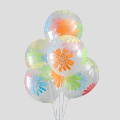 Набор воздушных шаров "Большие ромашки" 5 шт. 10"