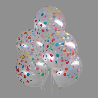 Набор воздушных шаров "Горох цветной" 5 шт. 10"