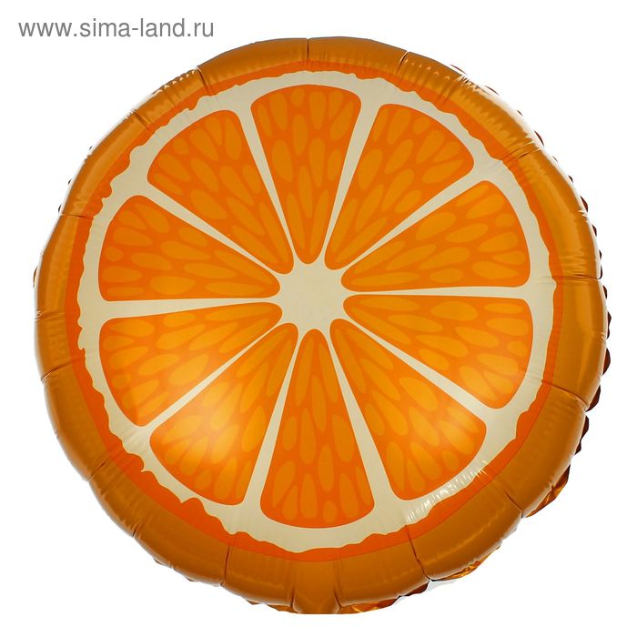 Шар фольгированный 18" "Апельсинчик", круг - Фото 1