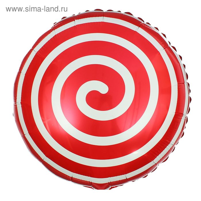 Шар фольгированный 18" "Леденец", круг, цвет красный - Фото 1