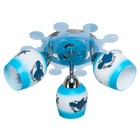 Люстра детская "Дуони" 3 лампы 40W E27 основание хром-голубой 37х37х20 см - Фото 1