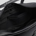 Портфель мужской на молнии, 1 отдел, 2 наружных кармана, длинный ремень, чёрный - Фото 5