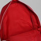 Рюкзак молодёжный на молнии, 1 отдел, 1 наружный карман, красный/синий - Фото 5