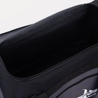 Сумка дорожная на молнии, 3 наружных кармана, длинный ремень, чёрная, серая - Фото 3