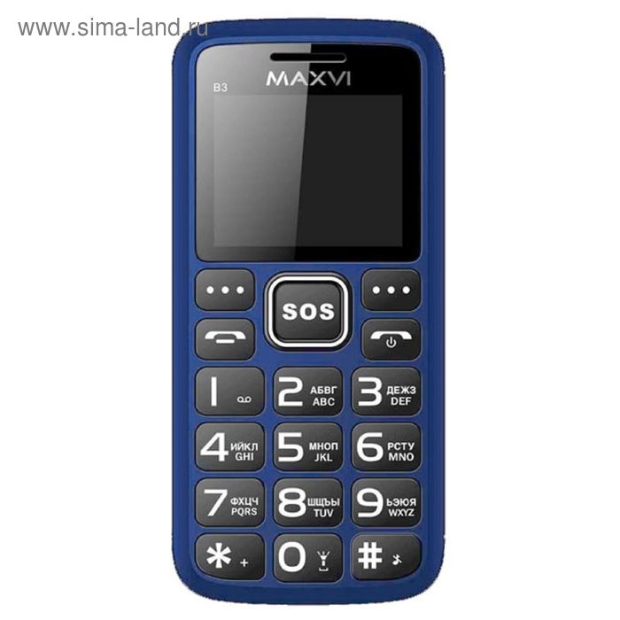 Сотовый телефон Maxvi B3 голубой - Фото 1