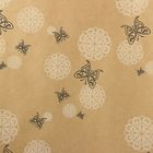 Бумага упаковочная крафт "Бабочки, кружево", двухсторонняя 0,6 x 10 м - Фото 2