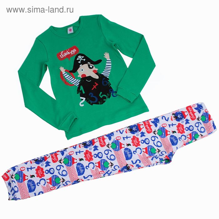 Пижама для мальчика, рост 134-140 см (34), цвет зелёный (арт. Р218495_Д) - Фото 1