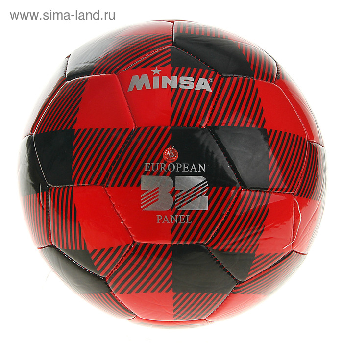 Мяч футбольный Minsa, 32 панели, PVC, 3 подслоя, машинная сшивка, размер 5 - Фото 1