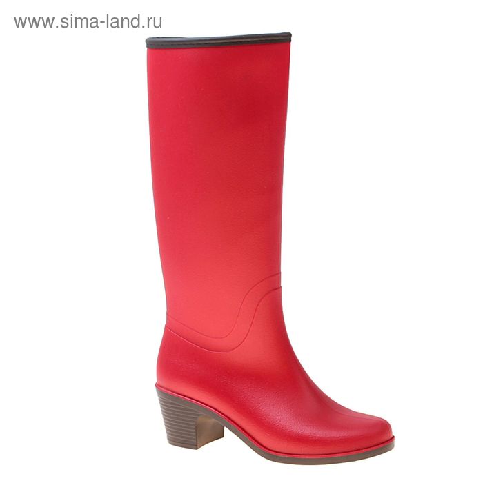 Сапоги женские «Nordman Bellina» на каблуке с молнией, цвет красный/чёрный, размер 38, высота 41 см - Фото 1