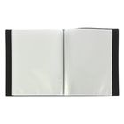 Папка с 80 прозрачными вкладышами А4, 800мкм EC Premier, торцевой карман, текстура ID, черная - Фото 2