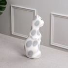 Копилка "Кошка Тома", флок, белый леопард, 22 см - Фото 2