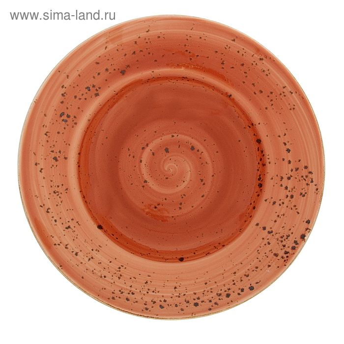 Тарелка для пасты 320 мл d=27 см «Крафт», цвет терракот - Фото 1
