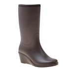 Сапоги женские «Nordman Bellina» на танкетке с молнией, цвет серый/чёрный, размер 37, высота 30 см - Фото 1