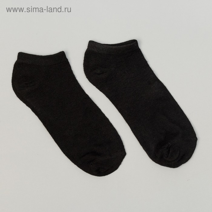Носки женские укороченные цвет черный, р-р 23-25 (р-р обуви 36-40) - Фото 1