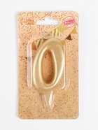 Свеча для торта «Цифра 0», золотая, 5.5 см - Фото 4