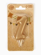 Свеча для торта «Цифра 1», золотая, 5.5 см - Фото 5