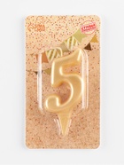 Свеча для торта «Цифра 5», золотая, 5.5 см - Фото 4