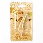 Свеча для торта «Цифра 7», золотая, 5.5 см - Фото 4