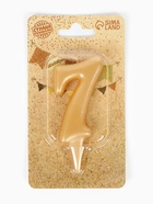 Свеча для торта «Цифра 7», золотая, 5.5 см - Фото 8