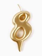 Свеча для торта цифра «Овал» золотая 8, большая, 5.5 см - Фото 5