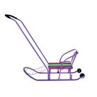 Санки «Кирюша-7К» с толкателем, с колёсиками, цвет фиолетовый - Фото 3
