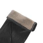 Перчатки женские, комбинированные, матовые, размер 6,5, чёрные - Фото 2