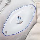 Блюдо сервировочное «Рококо. Гуси», 25×13 см, фарфор, белое - Фото 2