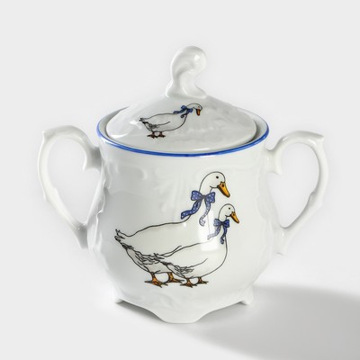 Сахарница «Рококо. Гуси», 250 мл, рисунок микс