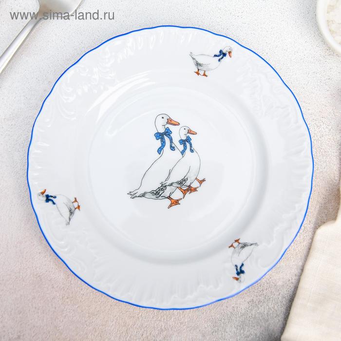 Тарелка десертная «Рококо. Гуси», 17 см - Фото 1