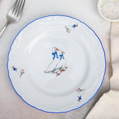 Тарелка десертная «Рококо. Гуси», d=19 см