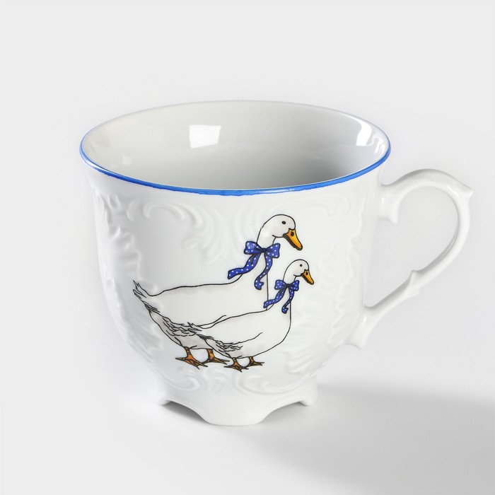 Чашка чайная «Рококо. Гуси», 250 мл, фарфор, МИКС - фото 1908283049