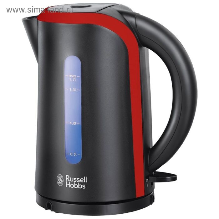 Чайник электрический Russell Hobbs 19600-70, пластик, 1.7 л, 2200 Вт, черный - Фото 1