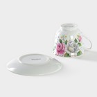 Чайная пара керамическая Доляна «Томная роза», 2 предмета: чашка 250 мл, блюдце d=14 см - фото 4178506