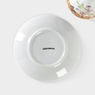 Чайная пара Доляна «Садовый дворик», чашка 200 мл, блюдце d=14.1 см, керамика, белая - Фото 5