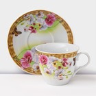 Набор чайный керамический на металлической подставке Доляна «Садовый дворик», 13 предметов: 6 чашек 200 мл, 6 блюдец d=14.1 см, чайник 1 л ㅤ - Фото 7