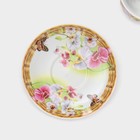 Набор чайный керамический на металлической подставке Доляна «Садовый дворик», 13 предметов: 6 чашек 200 мл, 6 блюдец d=14.1 см, чайник 1 л ㅤ - Фото 9