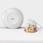 Набор чайный керамический на металлической подставке Доляна «Садовый дворик», 13 предметов: 6 чашек 200 мл, 6 блюдец d=14.1 см, чайник 1 л ㅤ - Фото 10