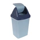 Контейнер для мусора 9 л "СВИНГ", цвет голубой мрамор - Фото 2