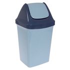 Контейнер для мусора 25 л "СВИНГ", цвет голубой мрамор - Фото 1