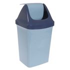 Контейнер для мусора 25 л "СВИНГ", цвет голубой мрамор - Фото 2