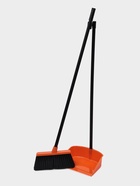Щётка для пола с совком «Ленивка», 19,5×25×90 см, оранжевая - Фото 3