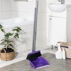 Щётка для пола с совком «Ленивка. Люкс», фиолетовая - Фото 2