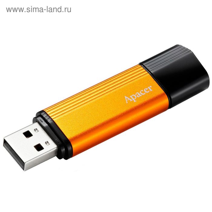 Флешка Apacer AH330, 4 Гб, USB2.0, чт до 25 Мб/с, зап до 15 Мб/с, оранжевая - Фото 1